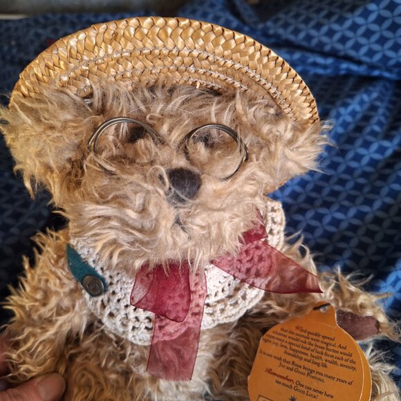 Rosie Brass Button Collectibles bear - Picture 5 of 10